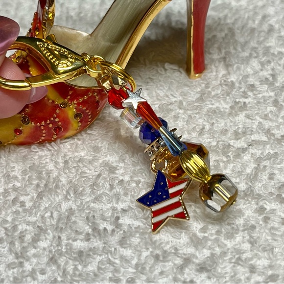 Made for your USA friends-purse bling or key fob/laptop case clip - Picture 2 of 7